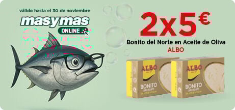 Compra 2 latas de Bonito del Norte en aceite de oliva ALBO por 5 euros 