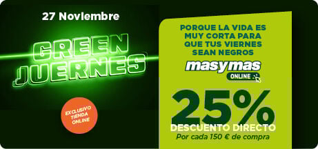 Green Juernes. Obtén un 25% de descuento en compras superiores a 150 euros.