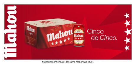 Cerveza Mahou Cinco Estrellas. Cinco de Cinco.