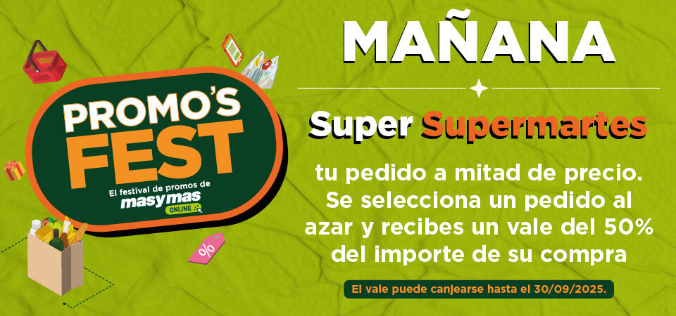Súper Supermartes, tu pedido a mitad de precio