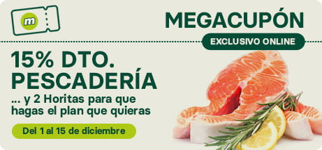 15% de descuento en pescadería con tu Megacupón