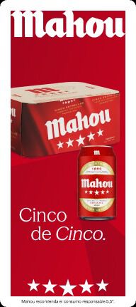 Cerveza Mahou Cinco Estrellas. Cinco de Cinco.