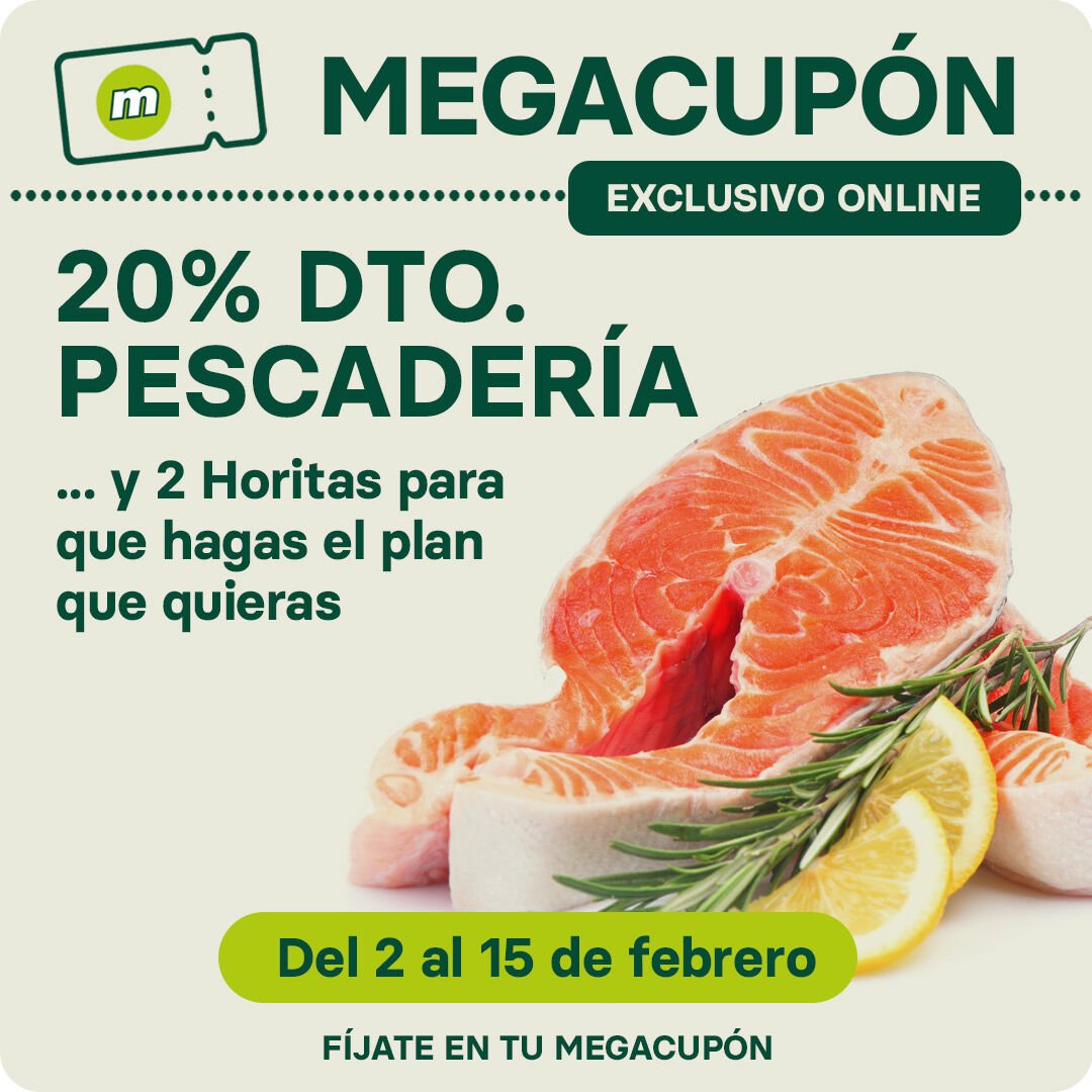20% DTO PESCADER&Iacute;A EXCLUSIVO ONLINE