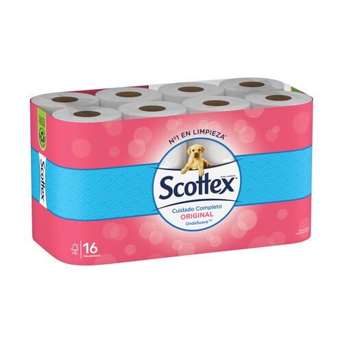 PAPEL HIGIENICO SCOTTEX ORIGINAL 16 ROLLOS image number