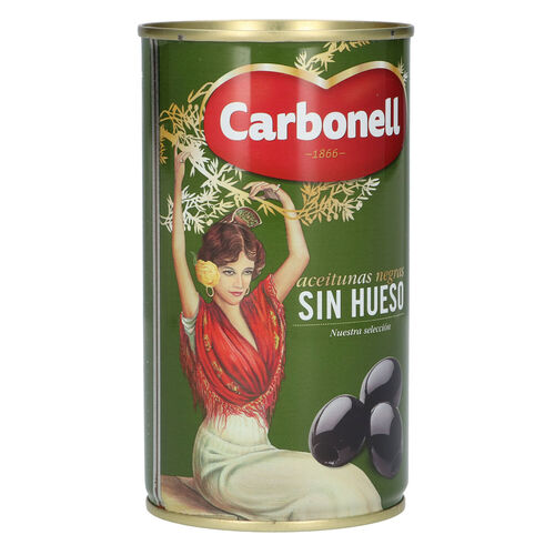 ACEITUNA NEGRA CARBONEL SIN HUESO 340g image number