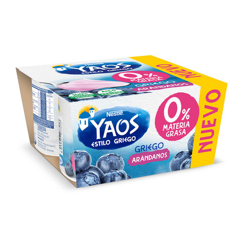 Postre l&aacute;cteo estilo griego sabor ar&aacute;ndanos YAOS NESTL&Eacute; 4x115g image number