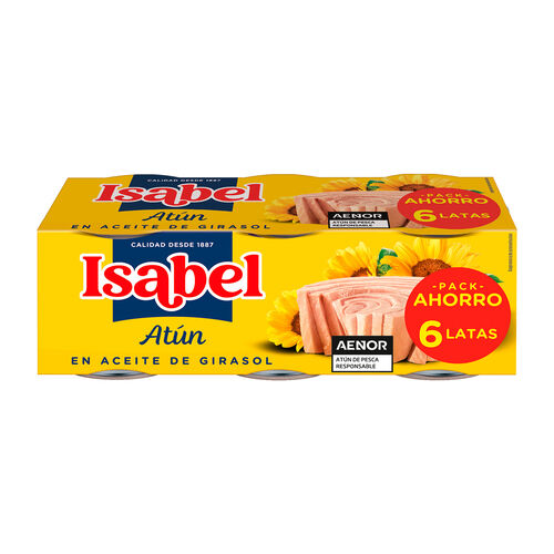 At&uacute;n en aceite de girasol ISABEL 6x65g image number