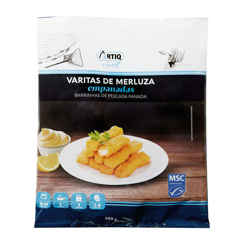 VARITAS DE MERLUZA EMPANADAS ARTIQ 400g image number