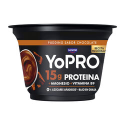 Pudding con prote&iacute;na sabor chocolate YOPRO DANONE