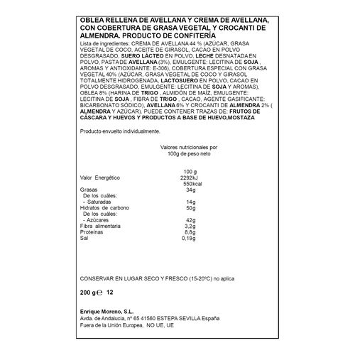 BOMBON CROCANTI DE AVELLANA CRUJIENTE ALTEZA 15uds 200g image number