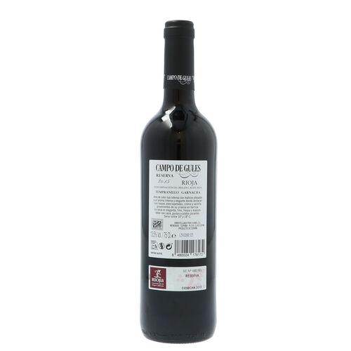 VINO TINTO CAMPO GULES RESERVA DO RIOJA 750ml image number