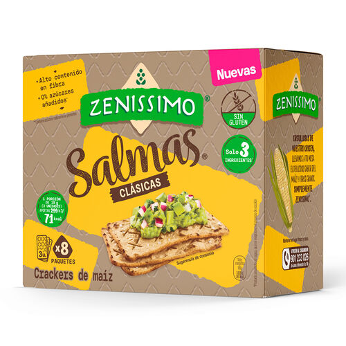Crackers de ma&iacute;z Salmas Cl&aacute;sicas ZENISSIMO 144g image number