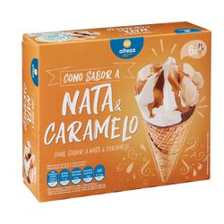 Helado cono de nata y caramelo ALTEZA 6x120ml