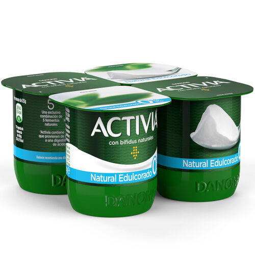 YOGUR 0% NATURAL EDULCORADO ACTIVIA 4x120g image number