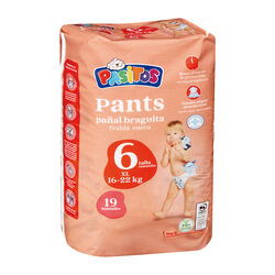 Pañal braguita Talla 6 (16-22kg) PASITOS 19uds