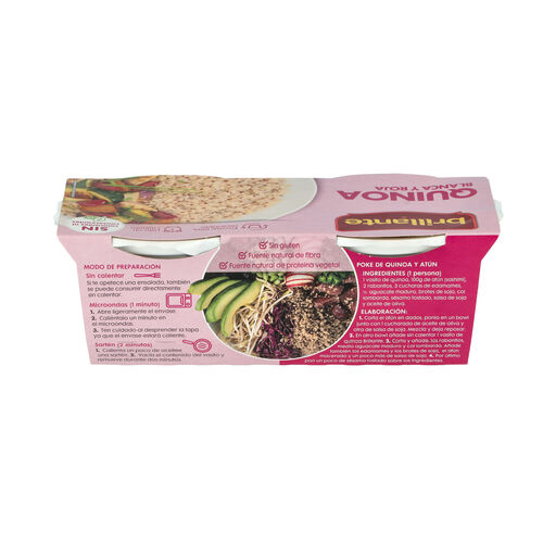 BRILLANTE quinoa blanca y roja pack 2x125g image number