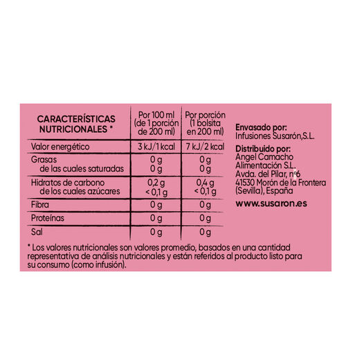Tisana elimina gases con alcaravea e hinojo SUSARON 10uds image number