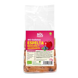 GALLETAS DE ESPELTA CON MANZANA Y ARÁNDANOS BIO 175g