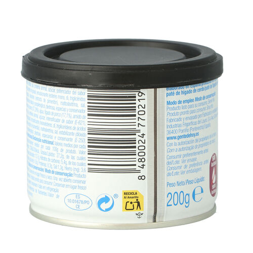 Pat&eacute; ALTEZA higado cerdo 200g image number