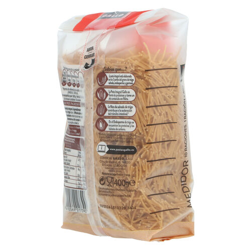 FIDEO INTEGRAL GALLO Nº1 400g image number