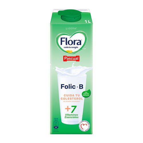 Preparado l&aacute;cteo desnatado Folic B ligera FLORA 1L image number