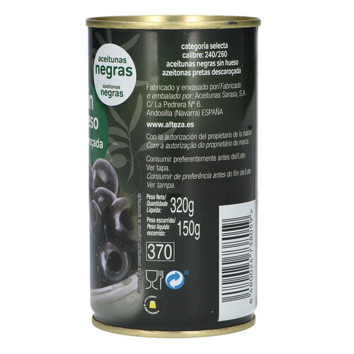 ACEITUNA NEGRA ALTEZA SIN HUESO 350g image number