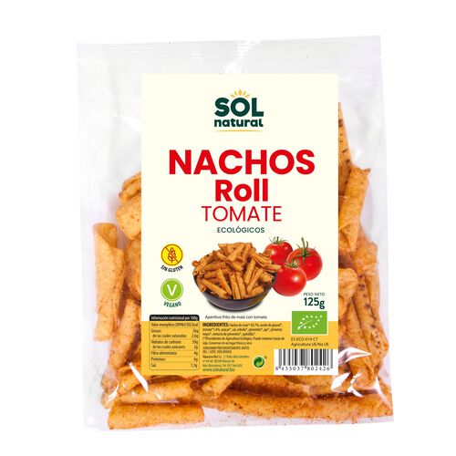 Nachos Roll de ma&iacute;z con tomate BIO SOL NATURAL 125g image number