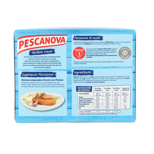 Merluza congelada filetes empanados PESCANOVA 340g image number