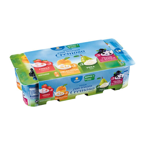 Yogur cremoso con trozos de frutas ALTEZA 8x125g image number