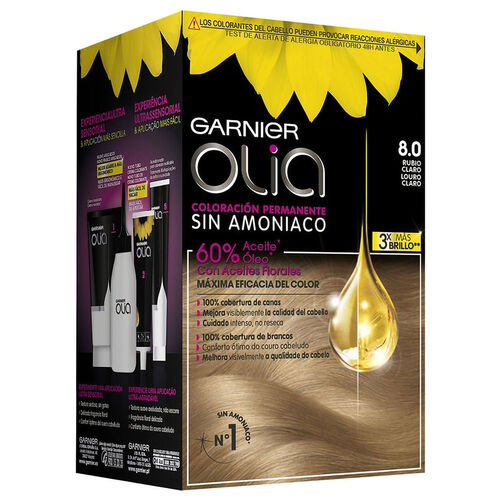 TINTE OLIA SIN AMONIACO N8 RUBIO CLARO image number