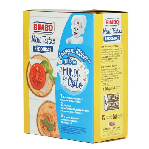 Mini tostas redondas ORTIZ 100g image number