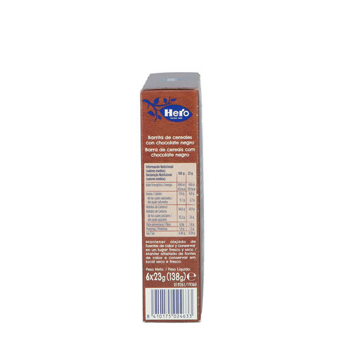 BARRITAS MUESLY CHOCO NEGRO CORNY PACK 6x25g image number