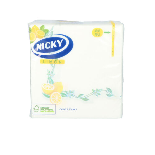 SERVILLETA PAPEL NICKY LIMON 33x33 PAQUETE 65uds image number