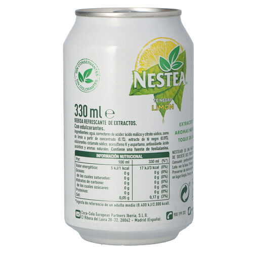 REFRESCO TÉ NESTEA SIN AZUCAR LATA 33cl image number