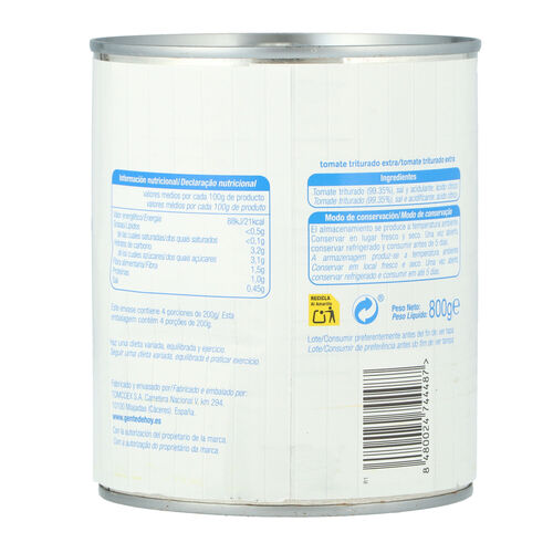 Tomate ALTEZA triturado 800g image number