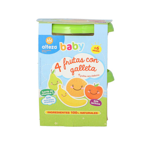 Tarrito ALTEZA 4 frutas galleta 2x200g image number
