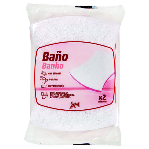 ESTROPAJO BICAPA PARA BAÑO AM 2uds image number