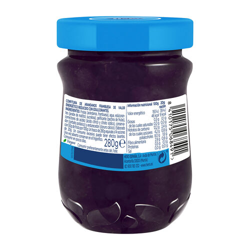 CONFITURA DE ARANDANOS Y FRAMBUESAS DIET HERO 280g image number