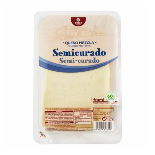 QUESO EN LONCHAS MEZCLA SEMICURADO ALTEZA 200g image number