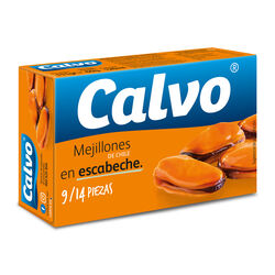 Mejillones en escabeche CALVO 9/14 piezas 115g