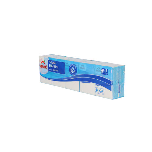 Pa&ntilde;uelos de papel SELEX Mini 3 capas pack 10uds image number