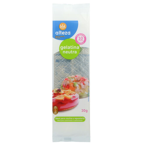 Gelatina neutra ALTEZA 10 hojas 20g image number