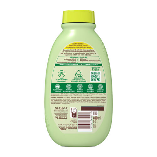 CHAMPU PURIFICANTE DE ARCILLA&LIMON ORIGINAL REMEDIES 400ml image number