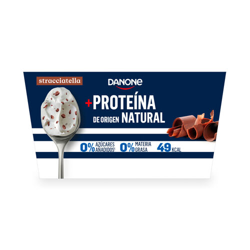 Yogur proteico sabor Stracciatella DANONE 4x100g image number