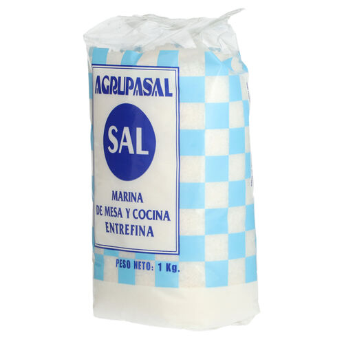 Sal marina de mesa y cocina entrefina AGRUPASAL 1kg image number