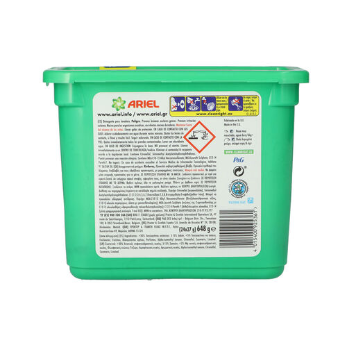DETERGENTE CAPSULAS ARIEL PODS COLOR 3 EN 1 19 LAVADOS image number