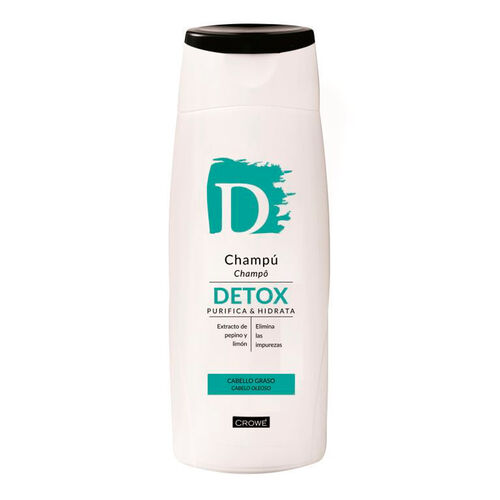 Champu detox para cabello graso con extracto de pepino y limon CROWE 400ml image number