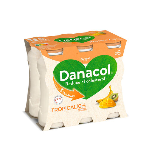YOGUR BEBIBLE CON SABOR TROPICAL DANACOL DANONE 6x100g image number