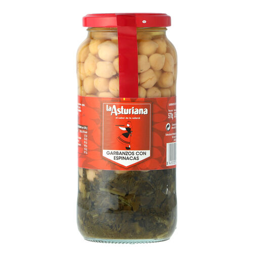 Garbanzos espinacas LA ASTURIANA 570g image number