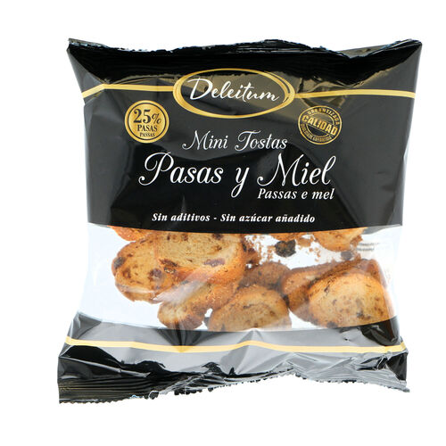Mini tostas con pasas DELEITUM 120g image number